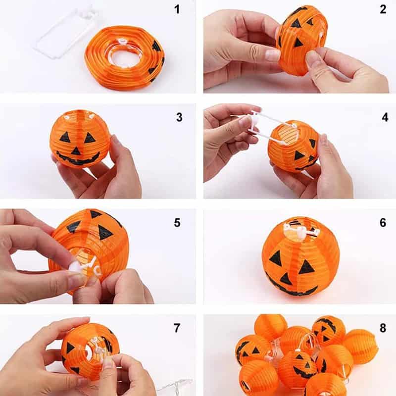 Guirlande Solaire "Citrouille D'Halloween" – Image 6