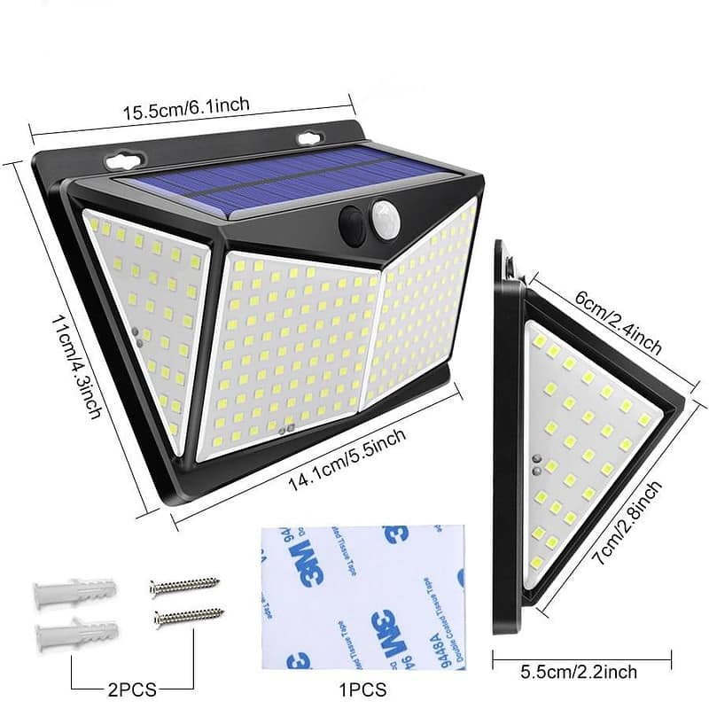 Applique Murale Solaire 208 Led Avec Détecteur – Image 5