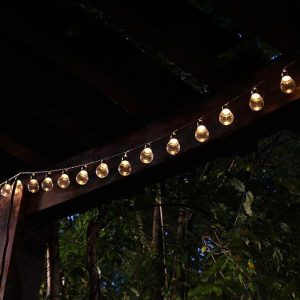 Guirlande Solaire 10 Ampoules Claire Led Jaune