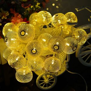 Guirlande Solaire Jaune Boule De Fer