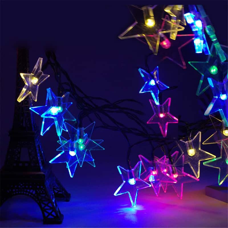 Guirlande Solaire Lumineuse Étoile Multicolore – Image 7