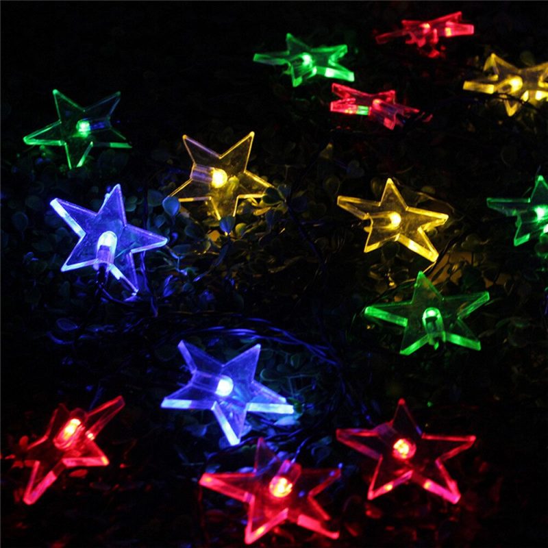 Guirlande Solaire Lumineuse Étoile Multicolore – Image 5
