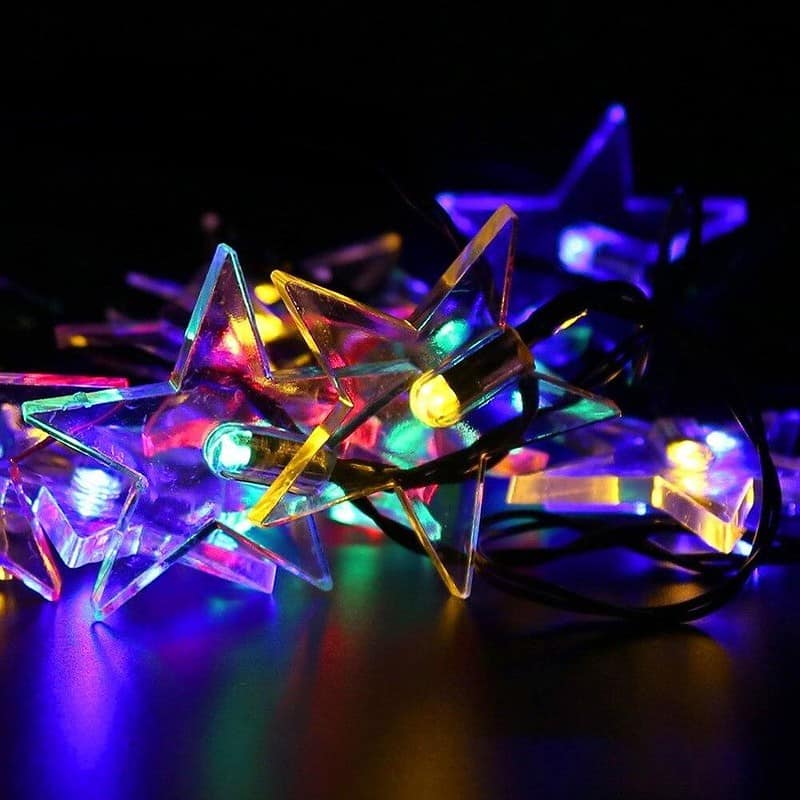 Guirlande Solaire Lumineuse Étoile Multicolore – Image 3