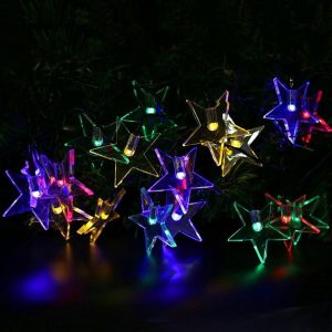 Guirlande Solaire Lumineuse Étoile Multicolore