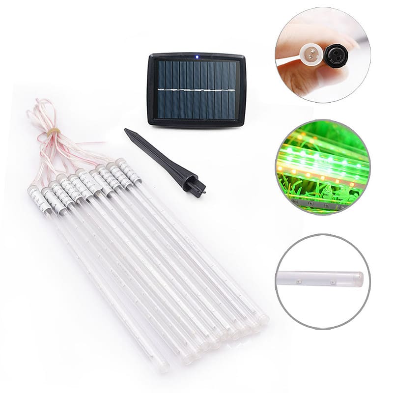 Guirlande Solaire 10 Tube Led Bleu – Image 2