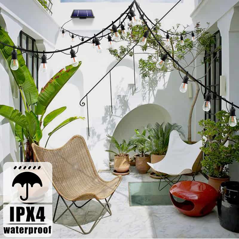 Guirlande Solaire De Jardin 12 Ampoule Led (48Ft=+10M) – Image 3