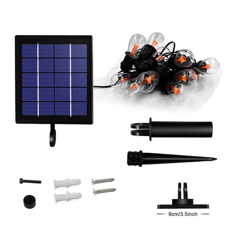Guirlande Solaire De Jardin 12 Ampoule Led (48Ft=+10M) – Image 2