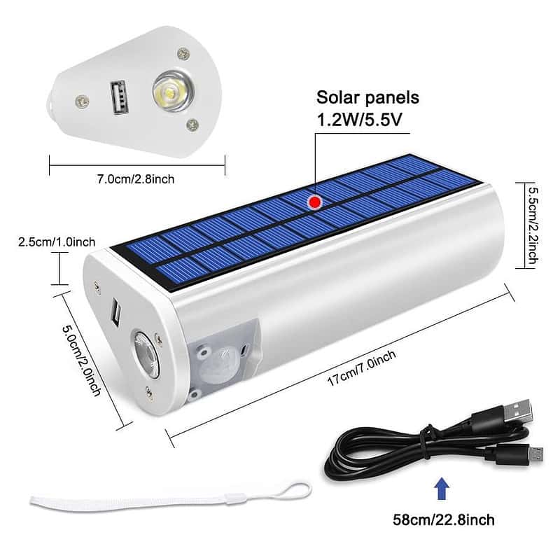 Lampe Solaire Camping Rechargeable 31 Led 5En1 – Image 2