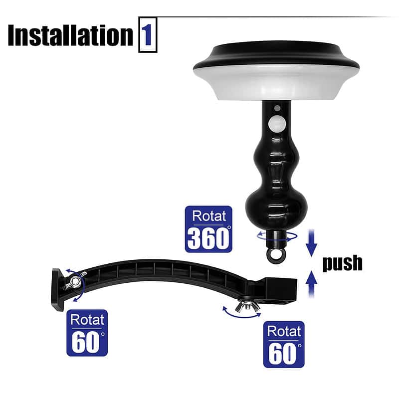 Balise Solaire Extérieur "Lampe Changeante 2En1" 54 Led – Image 5