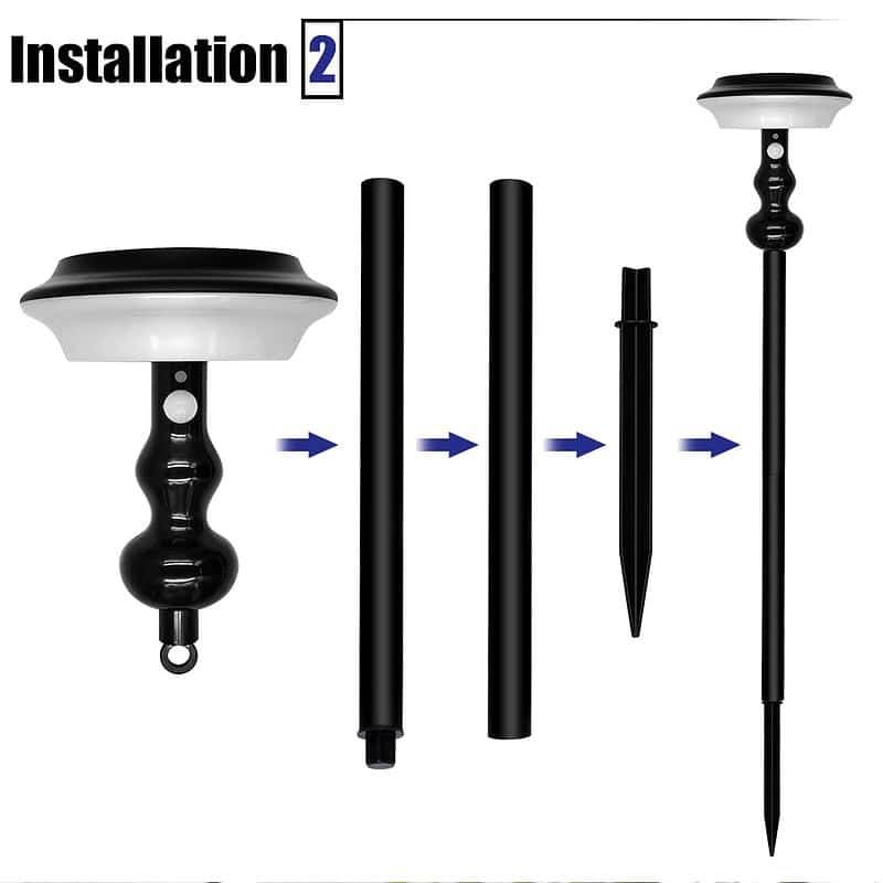 Balise Solaire Extérieur "Lampe Changeante 2En1" 54 Led – Image 4