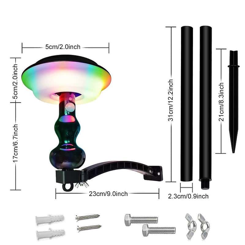 Balise Solaire Extérieur "Lampe Changeante 2En1" 54 Led – Image 6
