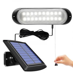 Lampe Solaire Jardin Avec Panneau Déporté 20 Led
