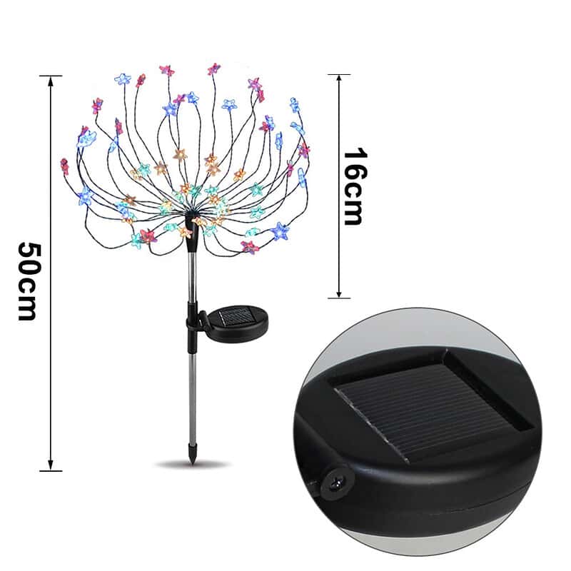 Piquet Solaire Jardin "Feux D'Artifice Étoilé" (2Pcs) – Image 4
