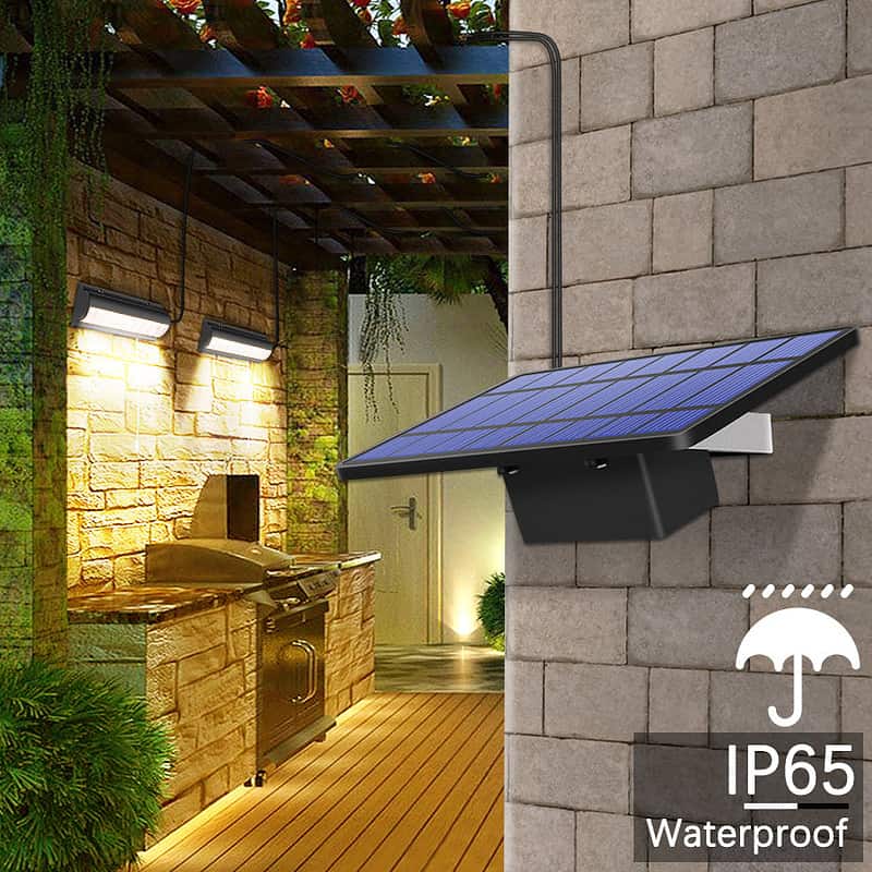 Lampe Solaire Jardin Murale Double 30 Led – Image 2