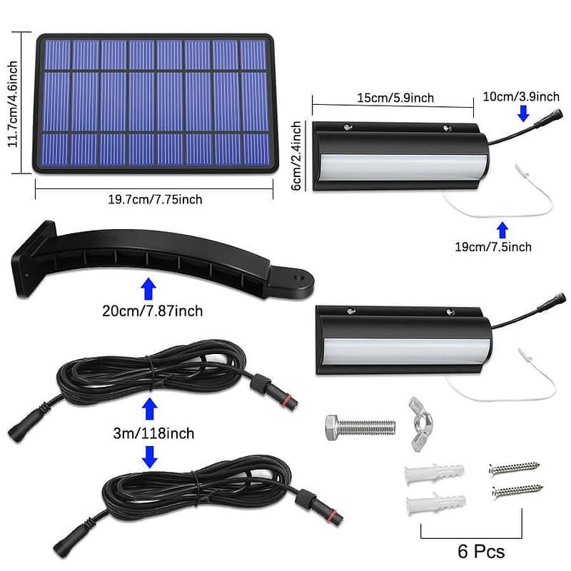 Lampe Solaire Jardin Murale Double 30 Led – Image 7
