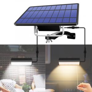 Lampe Solaire Jardin Murale Double 30 Led