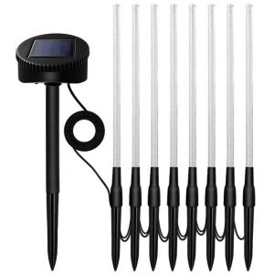 Piquet Solaire Jardin "Tube Lumineux À Bulle" (8Pcs)