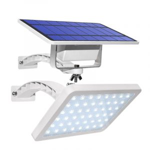 Lampe Solaire Jardin Avec Panneau Déporté 48 Led