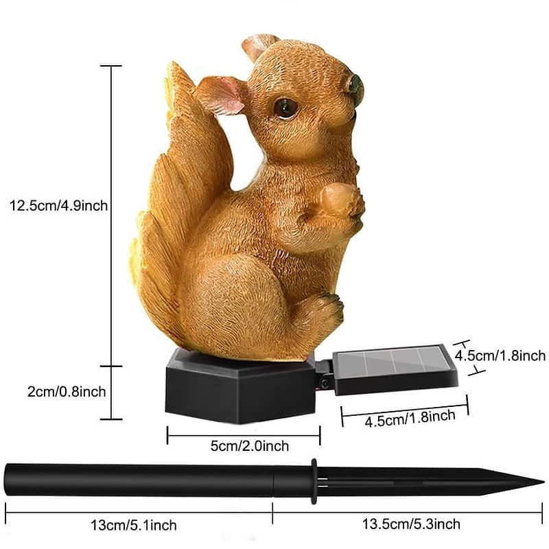 Animaux Solaire "Piquet Écureuil Brun" – Image 6
