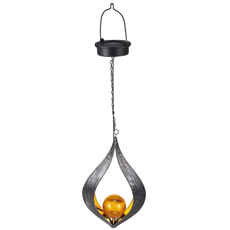 Lanterne Solaire Metal "Flamme Noire" – Image 2