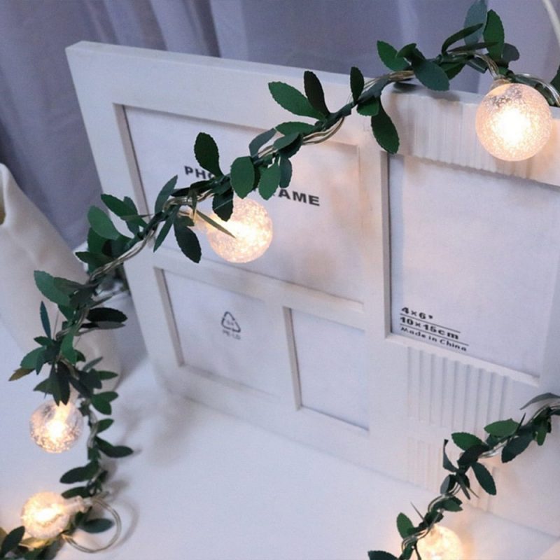 Guirlande Solaire "Feuille Vigne Verte Avec Boule À Bulle" – Image 4