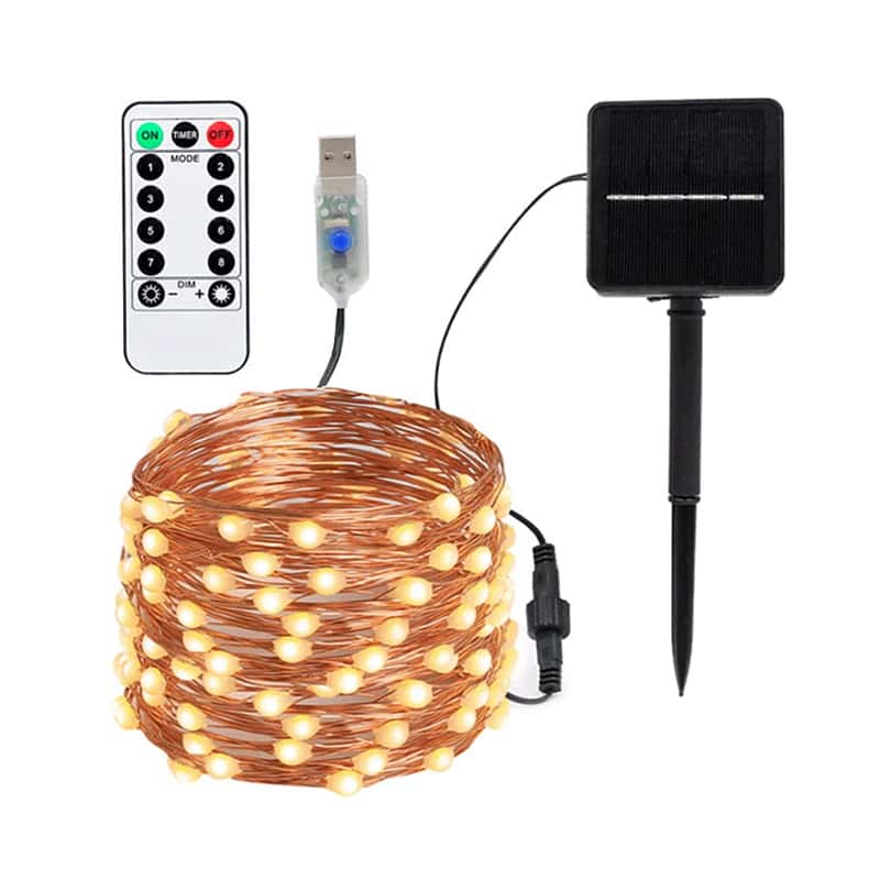 Guirlande Solaire "Double Connexion 100/200 Led" (Solar/Usb) – Image 2