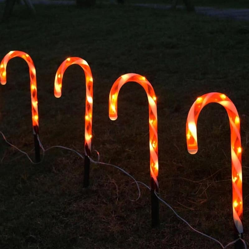 Guirlande Solaire "Sucre D'Orge Lumineux Rouge/Blanc" – Image 4