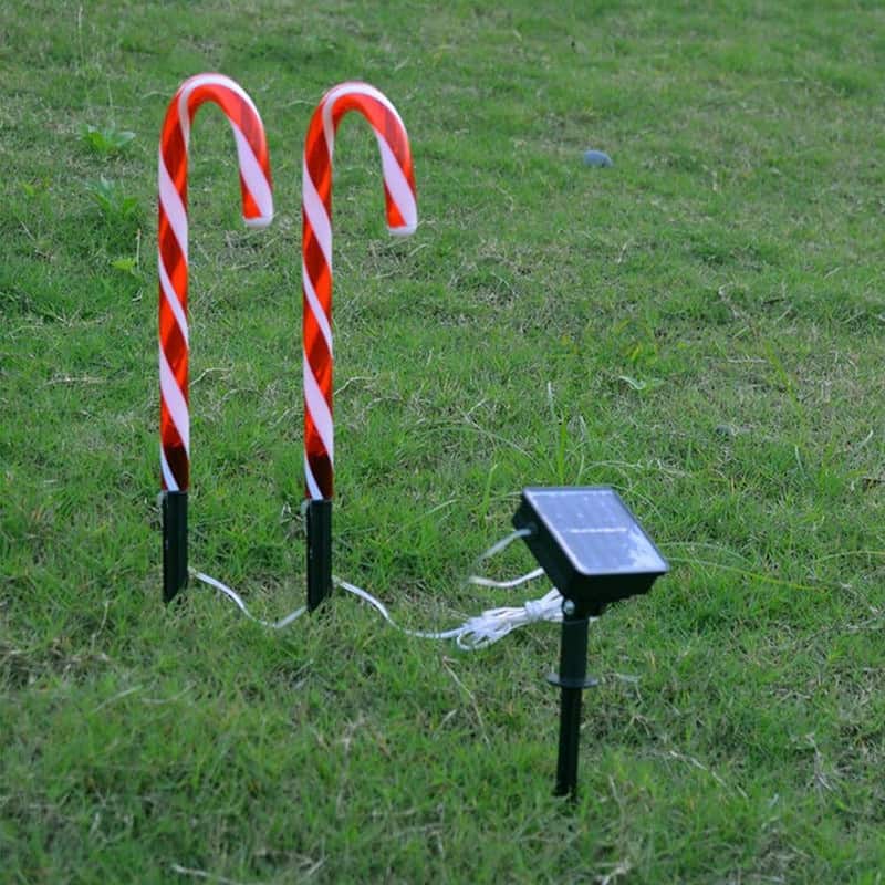 Guirlande Solaire "Sucre D'Orge Lumineux Rouge/Blanc" – Image 3
