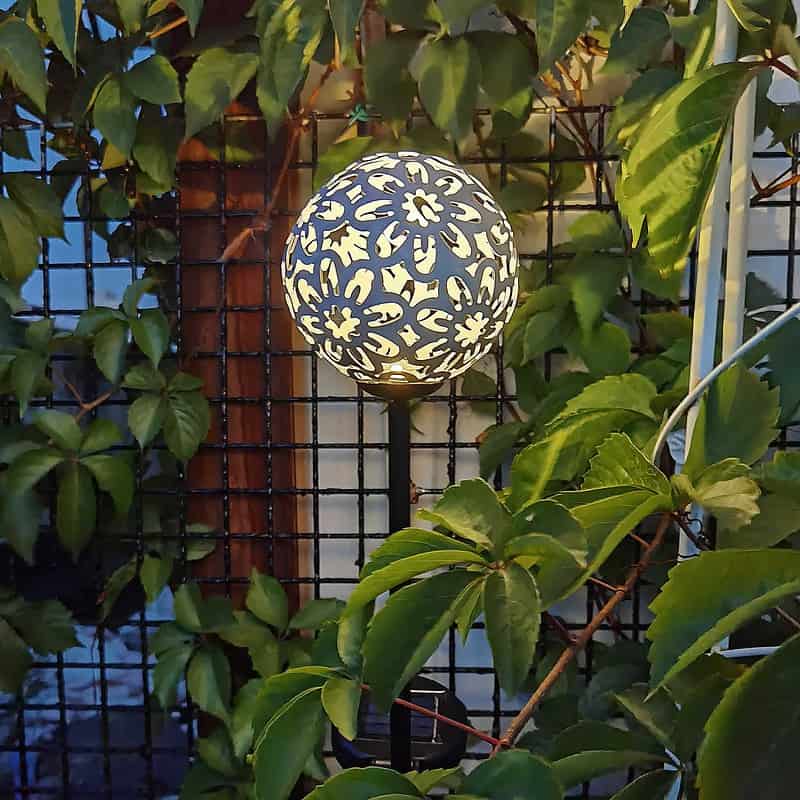 Lampe Solaire Piquet "Boule En Fleure Blanche" – Image 8