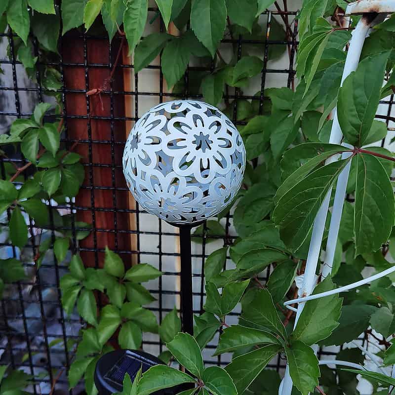 Lampe Solaire Piquet "Boule En Fleure Blanche" – Image 5