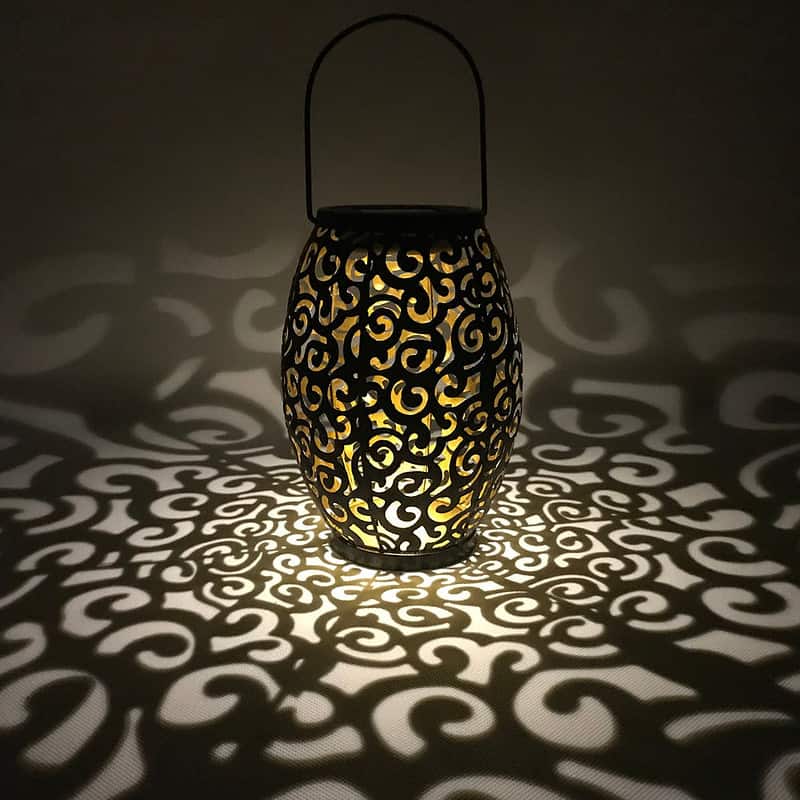 Lanterne Solaire Métal "Rubis Lumineux Nuageux" – Image 8