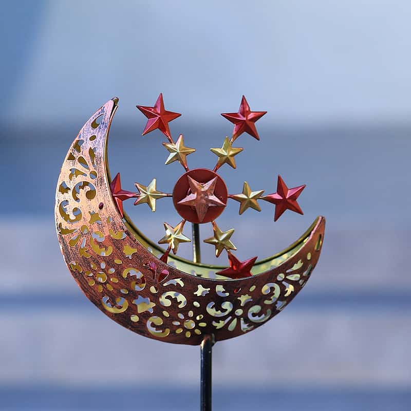 Lampe Solaire Piquet "Moulin À Vent Lune Étoilé" – Image 3