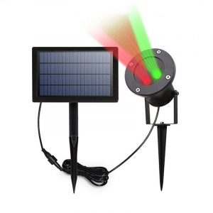 Projecteur Laser Solaire En Étoile Clignotante (Rouge/Vert)