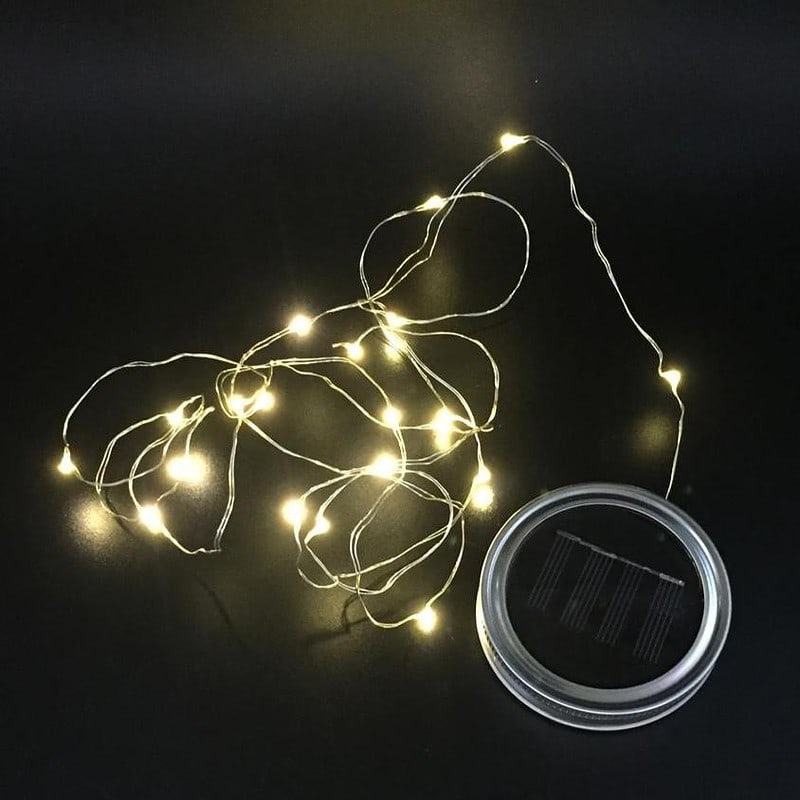 Bocal Lumineux Solaire 10 Couvercle Led Multicolore – Image 2