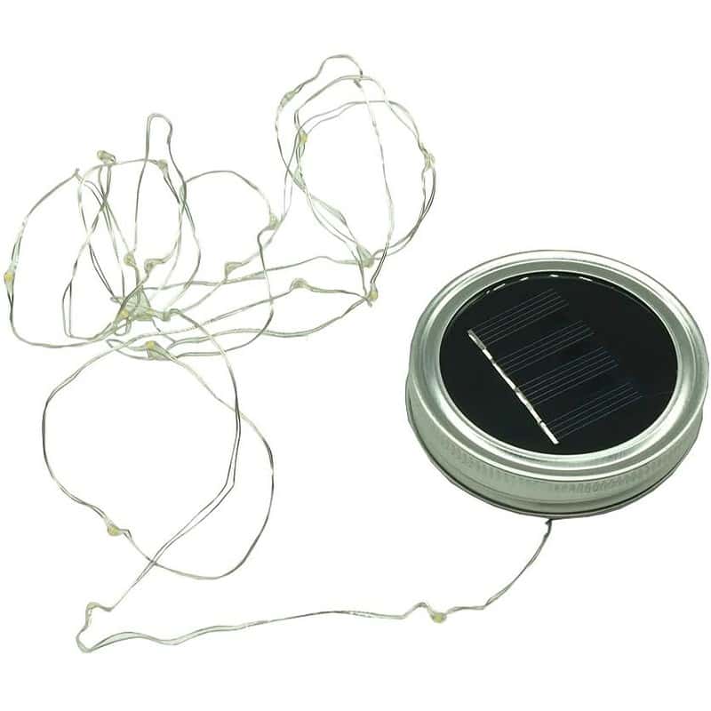 Bocal Lumineux Solaire 10 Led Rose, Vert, Rouge – Image 10