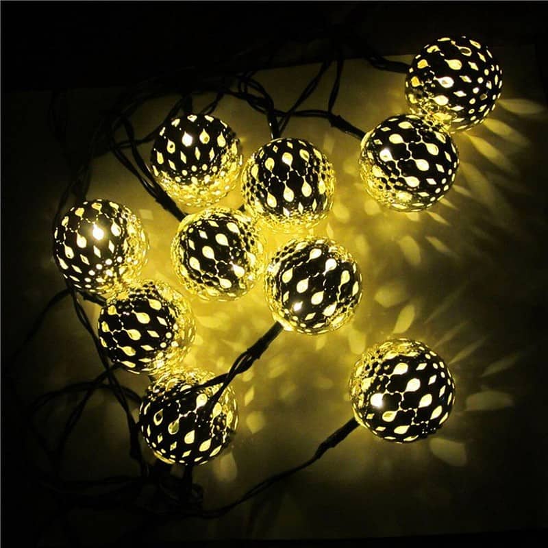 Guirlande Solaire Marocaine Lumineuse En Argenté – Image 2