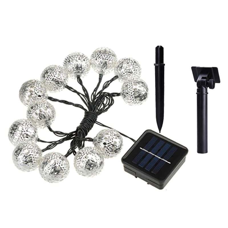 Guirlande Solaire Marocaine Lumineuse En Argenté – Image 3