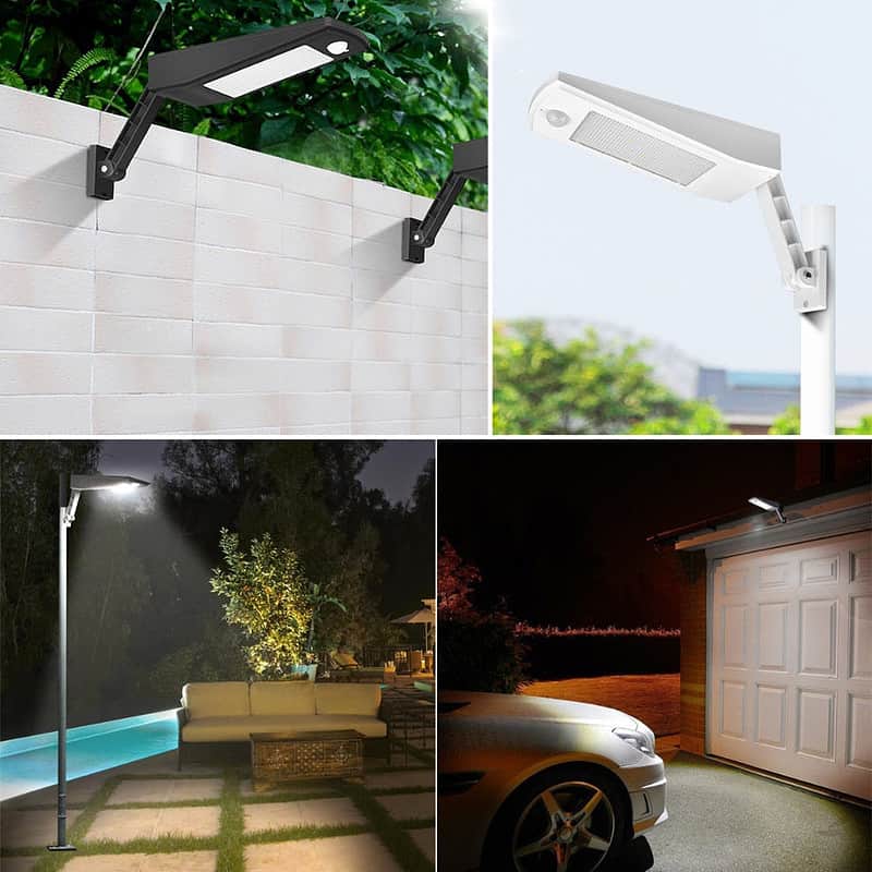 Lampadaire Solaire Noir/Blanc 48 Led – Image 3