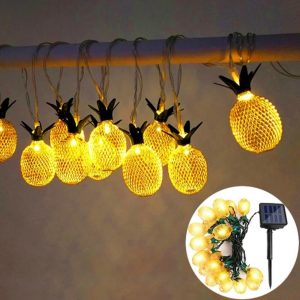 Guirlande Solaire Ananas Lumineux 10 Pièces