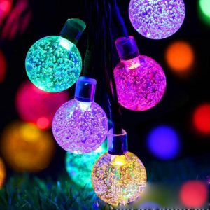 Guirlande Solaire Led Multi-Colore 30 Boule À Bulle