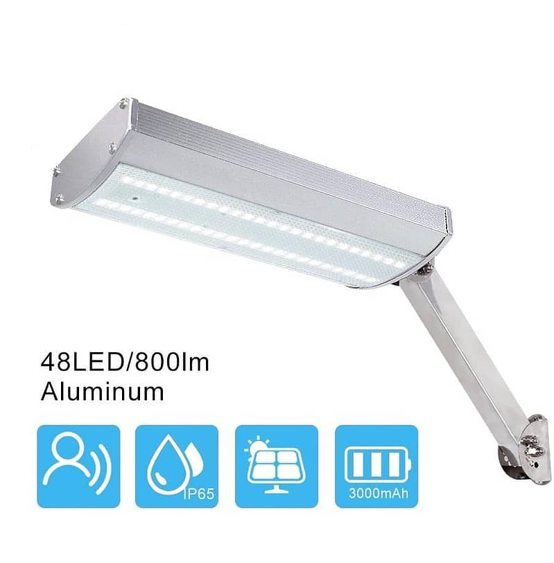 Lampadaire Solaire Mini Murale 800 Lumens En Alu – Image 3