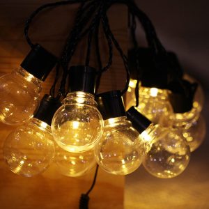 Guirlande Solaire Ampoule Claire Vintage (20Led)