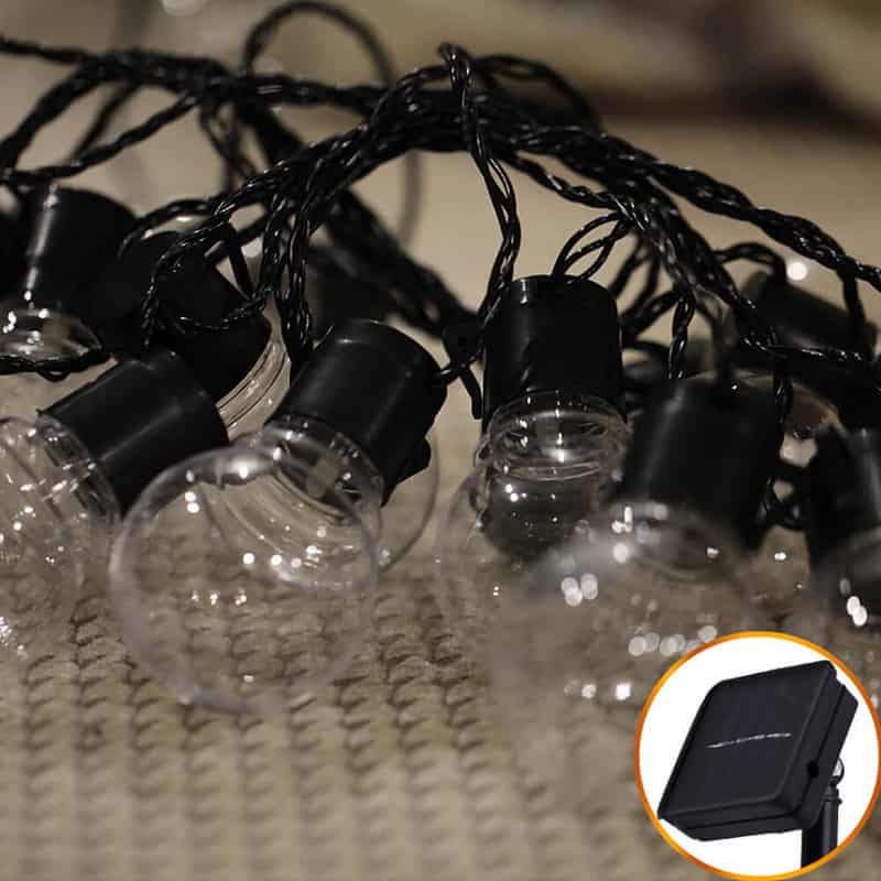 Guirlande Solaire Ampoule Claire Vintage (20Led) – Image 10